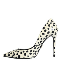 Dolce & Gabbana Black White Polka Dot Leather Pumps Shoes