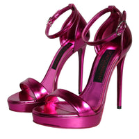 Dolce & Gabbana Fuchsia KEIRA Heels Ankle Strap Sandals Shoes