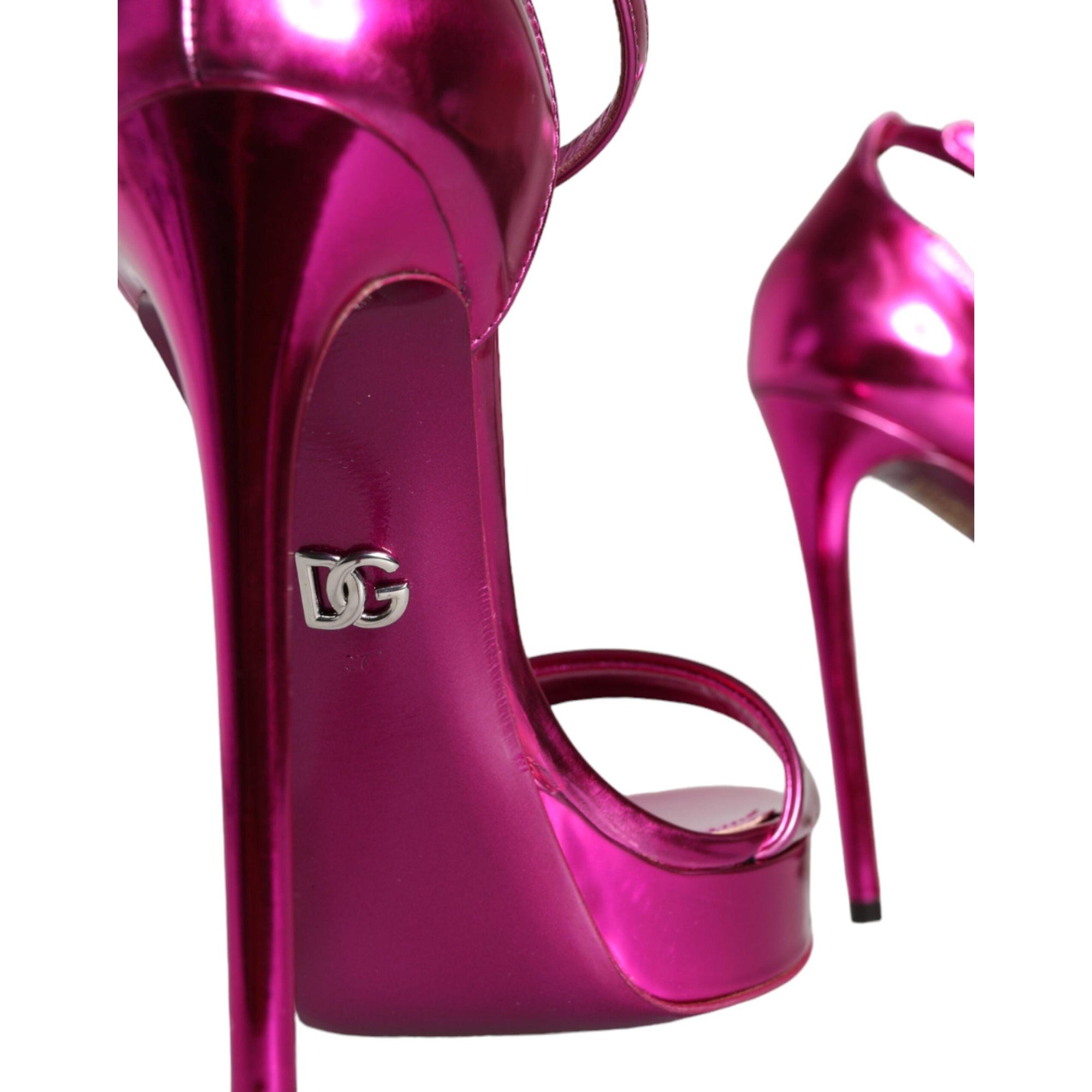 Dolce &amp; Gabbana Fuchsia KEIRA Heels Ankle Strap Sandals Shoes