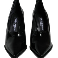 Dolce & Gabbana Black Patent Leather High Heels Pumps Shoes