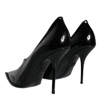 Dolce & Gabbana Black Patent Leather High Heels Pumps Shoes