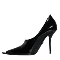 Dolce & Gabbana Black Patent Leather High Heels Pumps Shoes