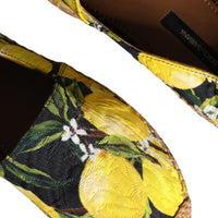 Dolce & Gabbana Multicolor Lemon Slip On Espadrilles Shoes