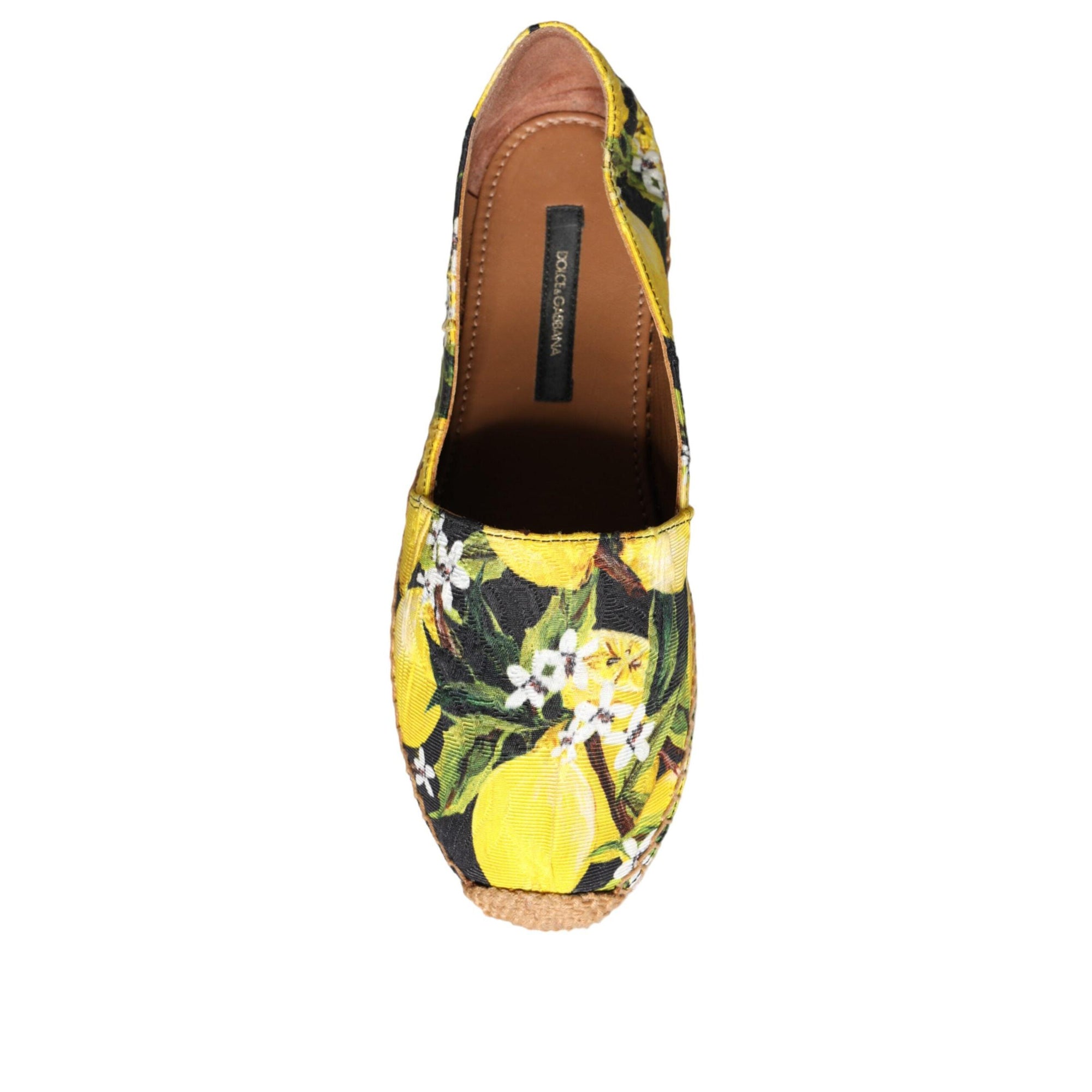 Dolce &amp; Gabbana Multicolor Lemon Slip On Espadrilles Shoes