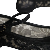 Dolce & Gabbana Black Taormina Lace Bellucci Flats Shoes