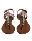 Dolce & Gabbana Multicolor Crystal Sandals Flip Flops Shoes
