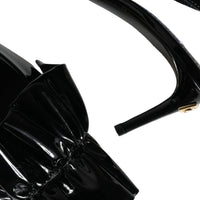 Dolce & Gabbana Black Patent Leather Heels Slingback Shoes