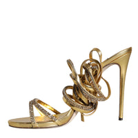 Dolce & Gabbana Gold Crystals Keira Heels Sandals Shoes