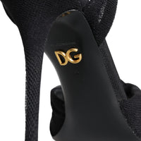 Dolce & Gabbana Black KEIRA Heels Ankle Strap Sandals Shoes