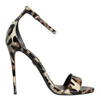 Dolce & Gabbana Brown Leopard KEIRA Ankle Strap Sandals Shoes