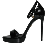 Dolce & Gabbana Black KEIRA Heels Ankle Strap Sandals Shoes