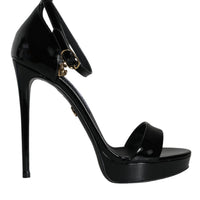 Dolce & Gabbana Black KEIRA Heels Ankle Strap Sandals Shoes