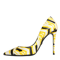 Dolce & Gabbana Multicolor Stripes Leather High Heels Pumps Shoes