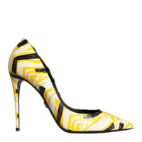 Dolce & Gabbana Multicolor Stripes Leather High Heels Pumps Shoes