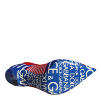 Dolce & Gabbana Red Blue Stretch Sock Style Ankle Boots Logo Shoes