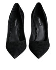 Dolce & Gabbana Black Leopard Lurex High Heels Pumps Shoes