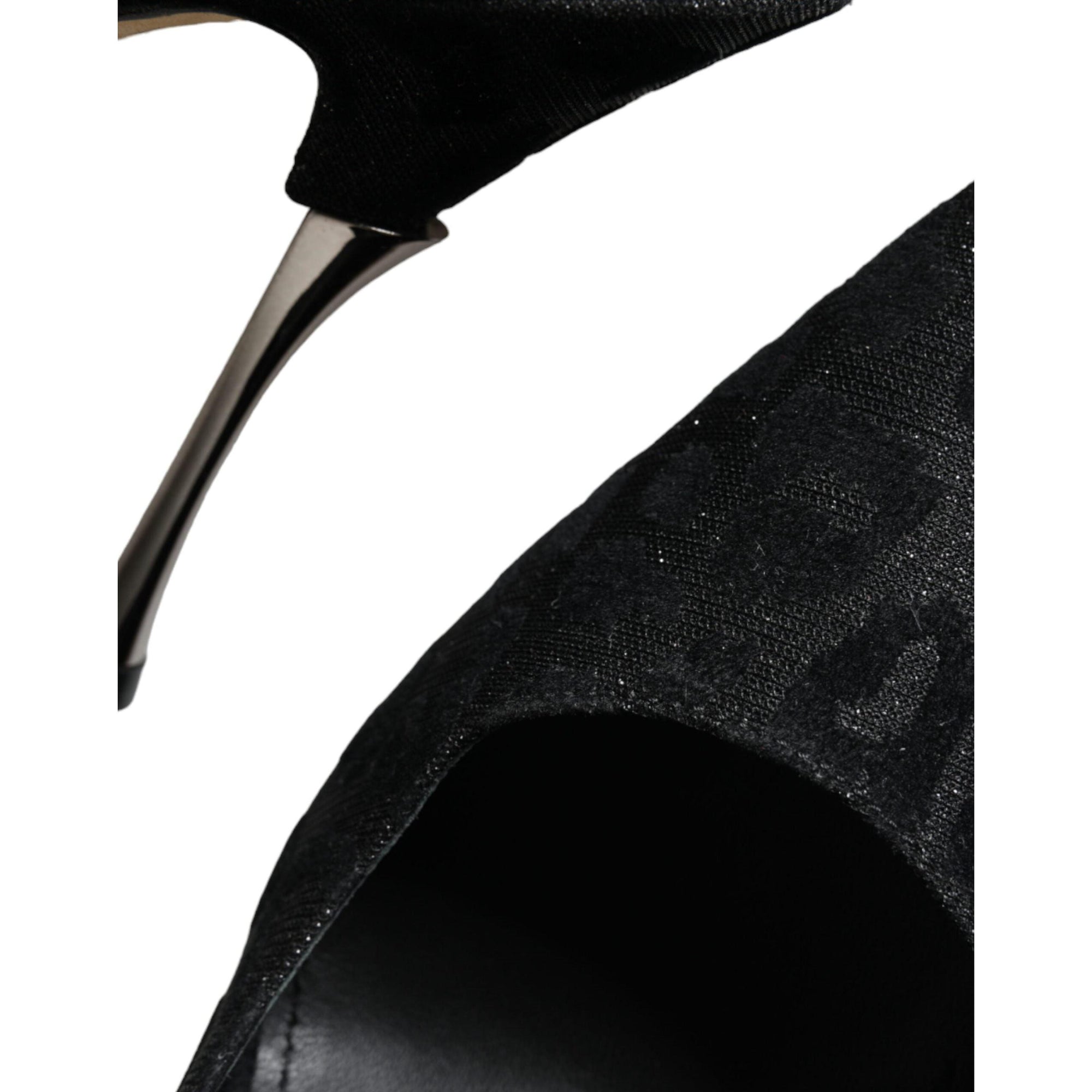 Dolce &amp; Gabbana Black Leopard Lurex High Heels Pumps Shoes