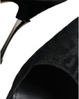 Dolce & Gabbana Black Leopard Lurex High Heels Pumps Shoes