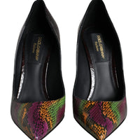 Dolce & Gabbana Multicolor Exotic Leather Heels Pumps Shoes