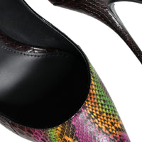 Dolce & Gabbana Multicolor Exotic Leather Heels Pumps Shoes