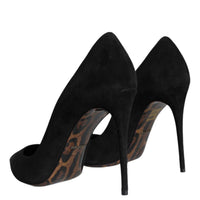 Dolce & Gabbana Black Suede Leather High Heels Pumps Shoes