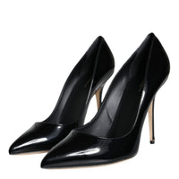 Dolce & Gabbana Black Patent Leather Bellucci Pumps Heels Shoes