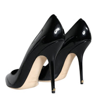 Dolce & Gabbana Black Patent Leather Bellucci Pumps Heels Shoes