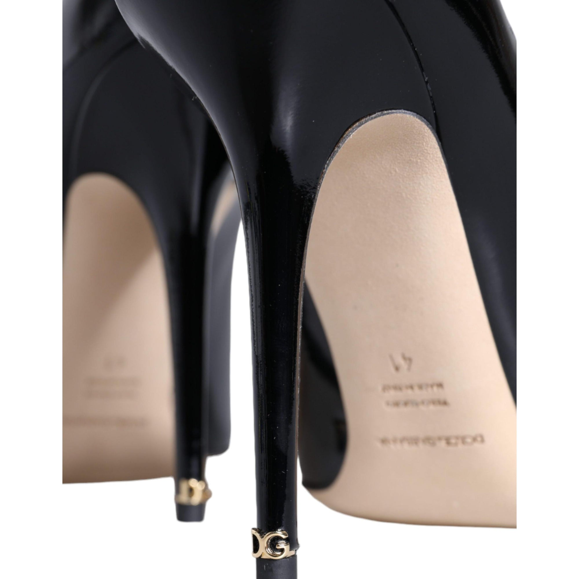 Dolce &amp; Gabbana Black Patent Leather Bellucci Pumps Heels Shoes