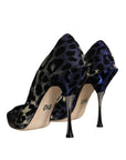 Dolce & Gabbana Violet Leopard Lurex High Heels Pumps Shoes