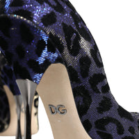 Dolce & Gabbana Violet Leopard Lurex High Heels Pumps Shoes