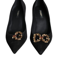 Dolce & Gabbana Black Amore Suede Bellucci Heels Pumps Shoes