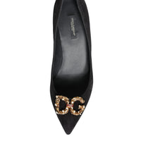 Dolce & Gabbana Black Amore Suede Bellucci Heels Pumps Shoes