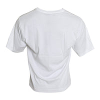 Dolce & Gabbana White Cotton Short Sleeve Crewneck T-shirt