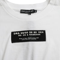 Dolce & Gabbana White Cotton Short Sleeve Crewneck T-shirt