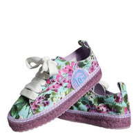 Dolce & Gabbana Multicolor Canvas Floral Espadrilles Sneakers Shoes