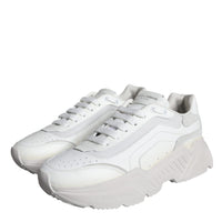 Dolce & Gabbana White DAYMASTER Calf Leather Sneakers Shoes