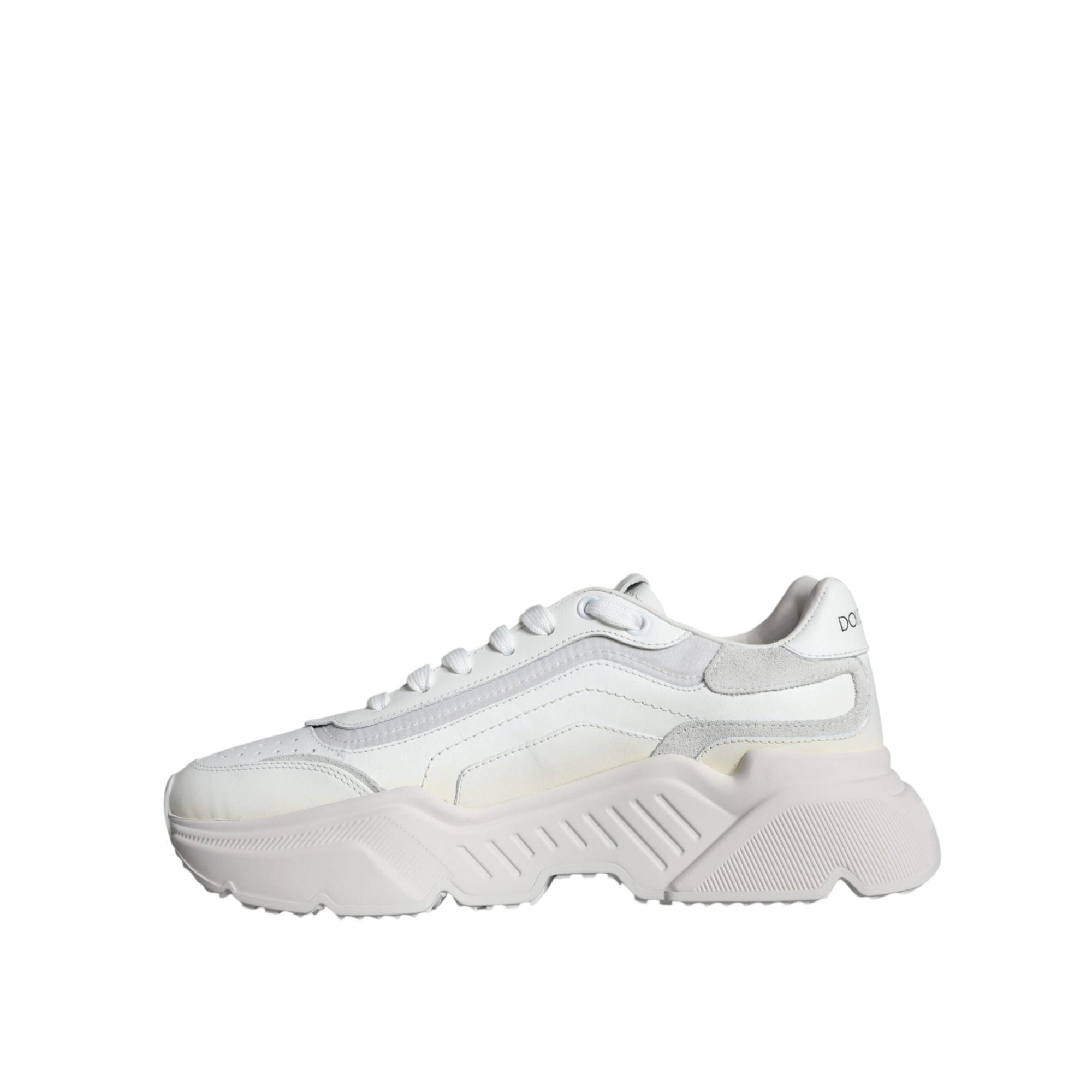 Dolce &amp; Gabbana White DAYMASTER Calf Leather Sneakers Shoes