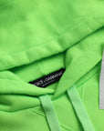 Dolce & Gabbana Green Logo Hooded Pullover Sweatshirt Sweater