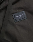 Dolce & Gabbana Army Green Logo Hooded Full Zip Sweater
