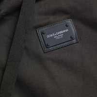 Dolce & Gabbana Army Green Logo Hooded Full Zip Sweater