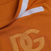 Dolce & Gabbana Orange Hooded Pullover Sweatshirt Sweater