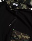 Dolce & Gabbana Black Camouflage Hooded Sweatshirt Sweater