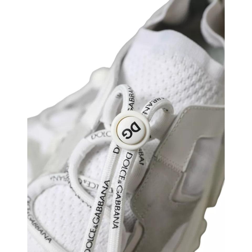 Dolce &amp; Gabbana White Mesh Sorrento Trekking Sneakers Shoes