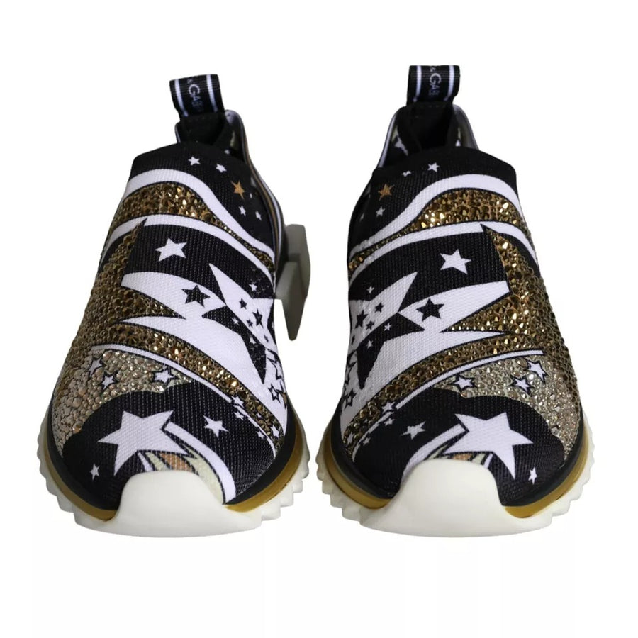 Dolce & Gabbana Multicolor Comet Star Print Sorrento Sneakers Shoes