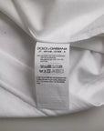 Dolce & Gabbana White Cotton Round Neck Short Sleeves T-shirt