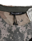 Dolce & Gabbana Multicolor Camouflage Cotton Round Neck Men T-shirt