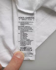 Dolce & Gabbana White Cotton DG Applique Men Casual T-shirt