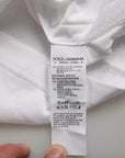 Dolce & Gabbana White Cotton Round Neck Short Sleeve T-shirt