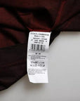 Dolce & Gabbana Bordeaux Crown Print Round Neck Cotton T-shirt