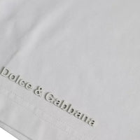 Dolce & Gabbana White Logo Round Neck Short Sleeves T-shirt